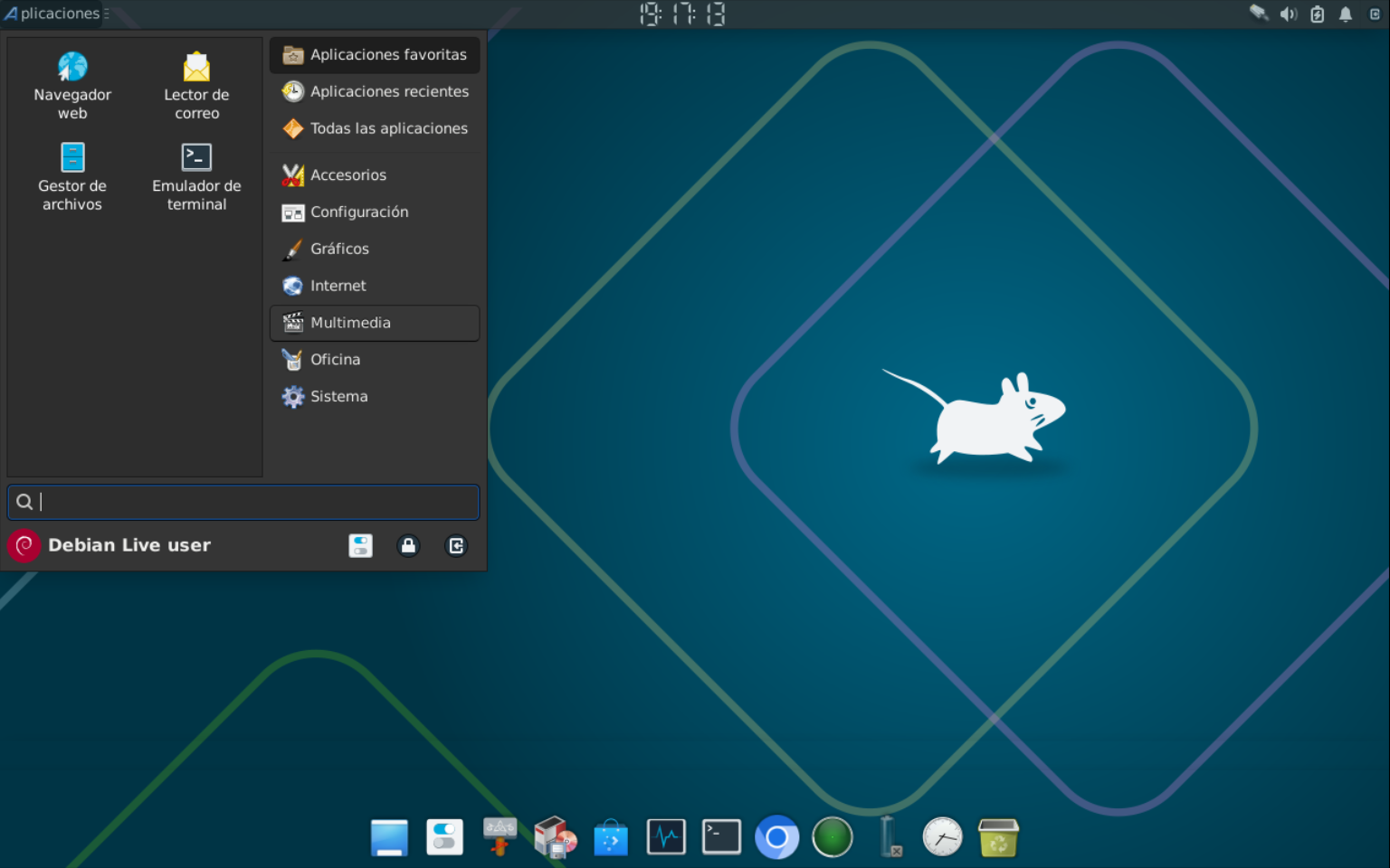Edbian XFCE desktop